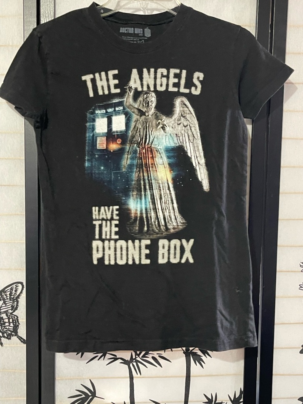 Ripple Junction Black Doctor Who Graphic Tee with White Print